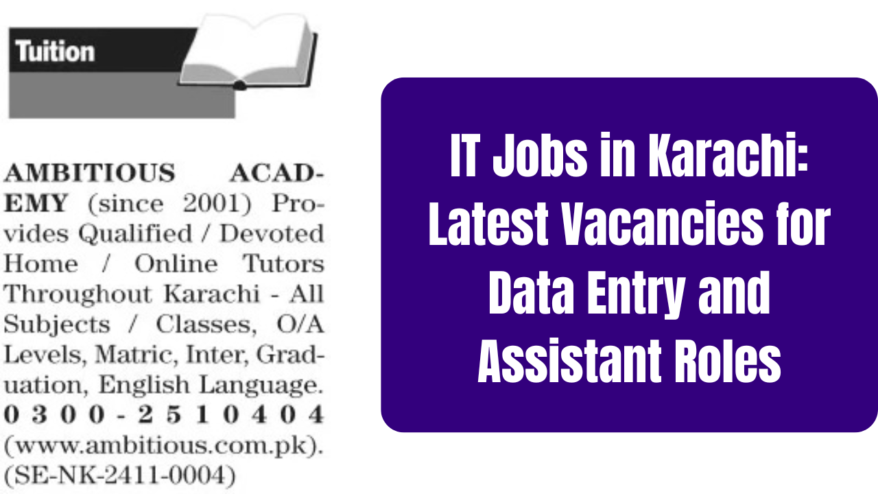 Vacancies for Data Entry and Assistant Roles