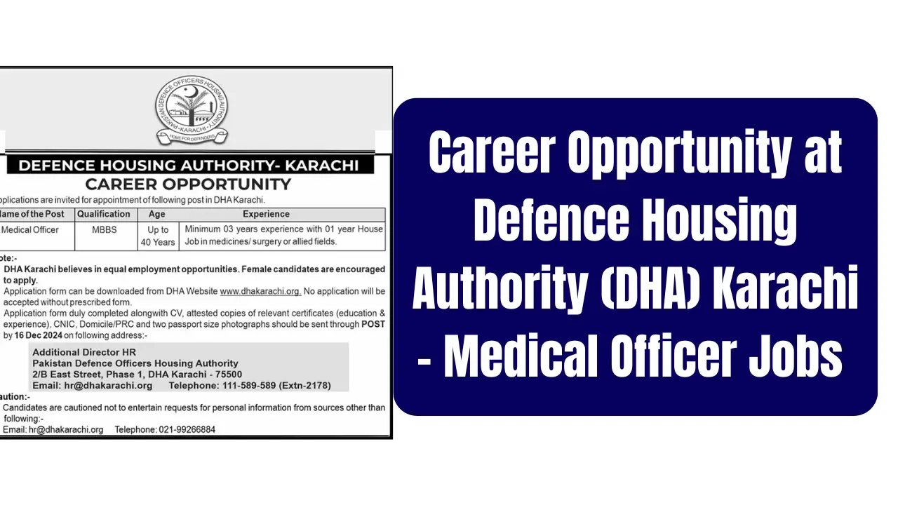 Career Opportunity at Defence Housing Authority