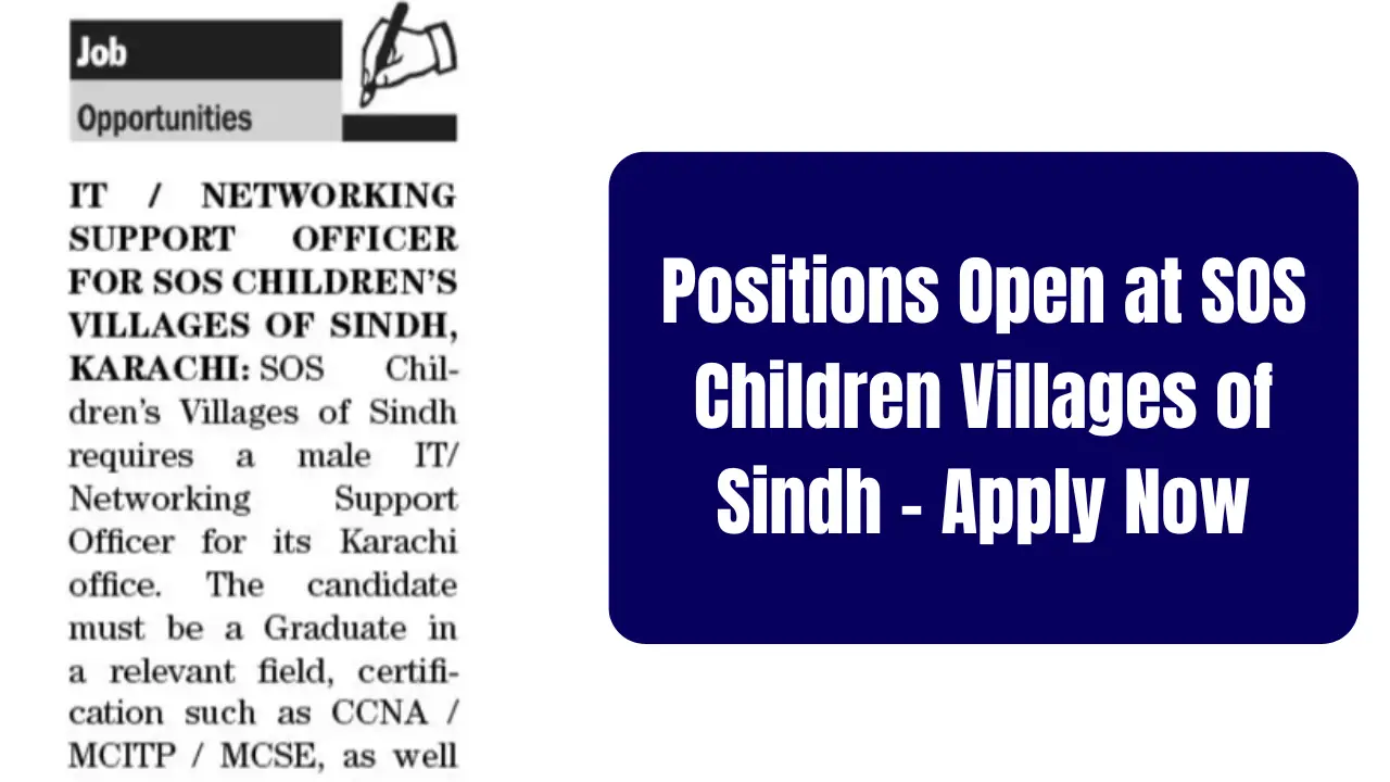 Positions Open at SOS Children Villages